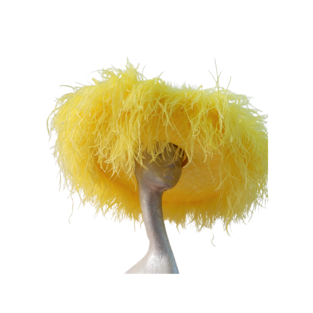 Emma - Extra large Ostrich Feather Hat