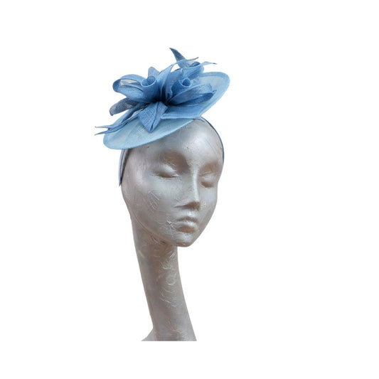 Yasmin - Airforce Blue Sinamay fascinator