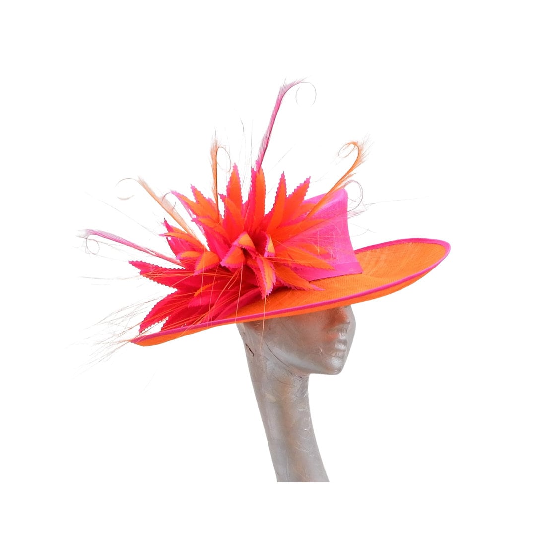 Dune -- Orange & Fuschia feature hat