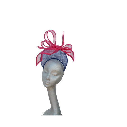 Mimi - Duchess halo headband Two tone Royal Blue and Cerise