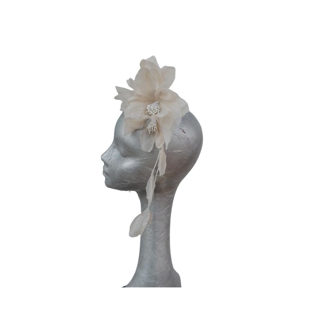 Lamour - Ivory Silk Flower headdress