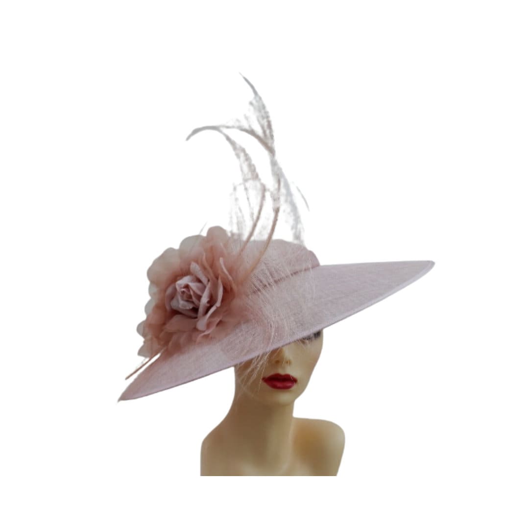 Medium detailed Nude Sinamay fascinator/ Hat