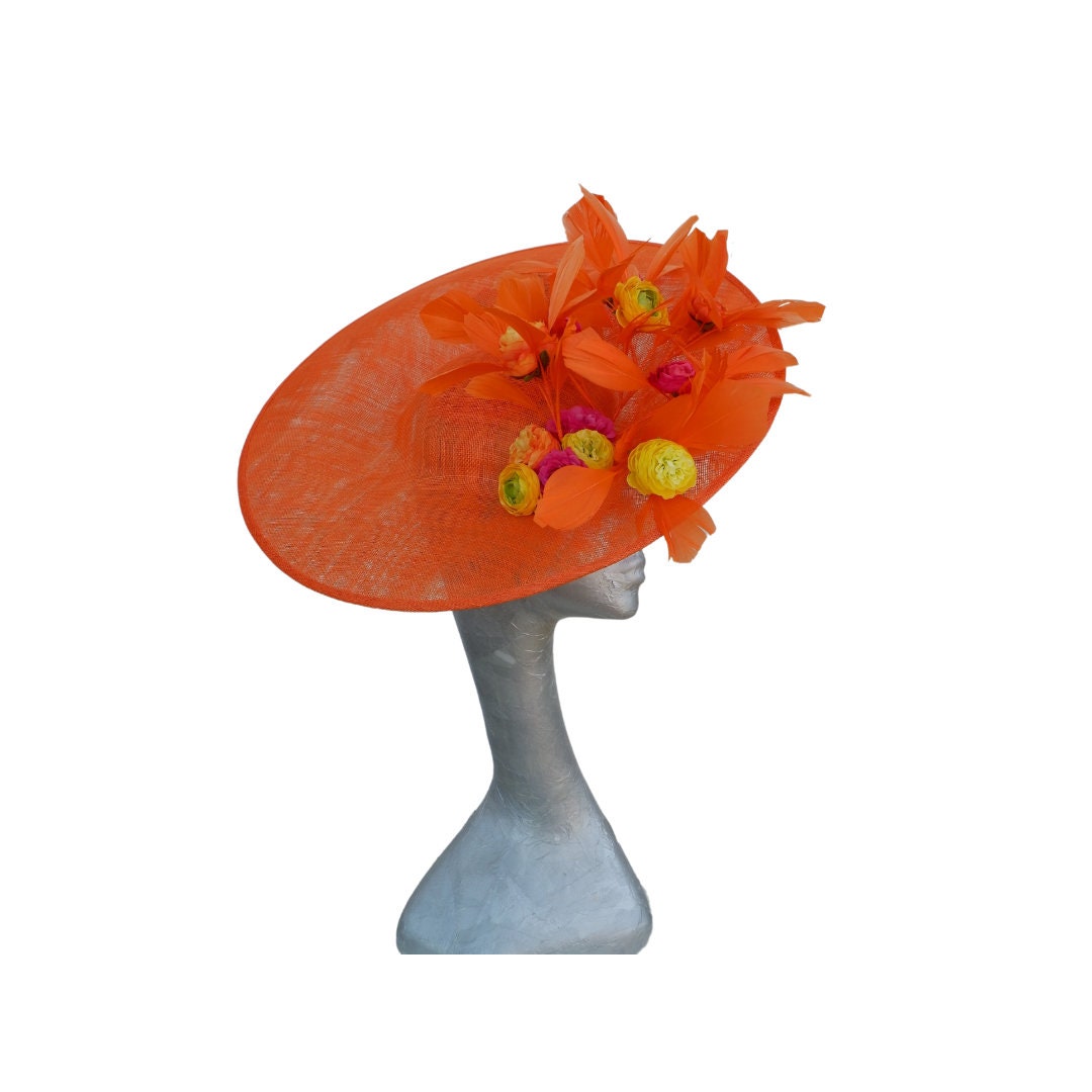 Ranunculus - Orange Sinamay Hatinator