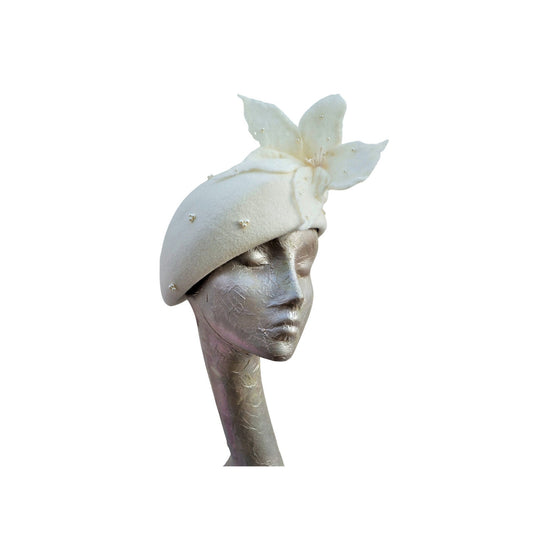 Dixie - Ivory Felt Beret