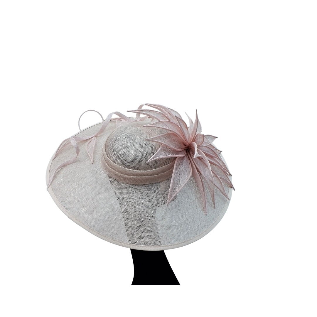 Willow Medium detailed 3 Tone Nude Sinamay fascinator