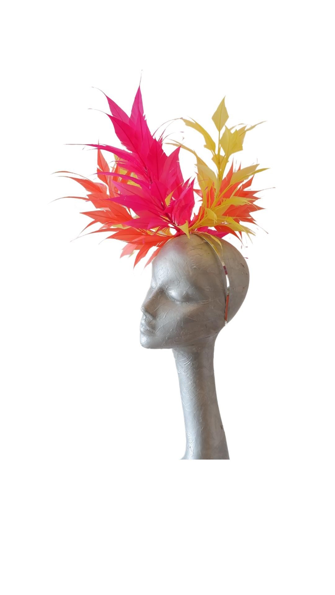 Hawaii - Tropical feather Fascinator