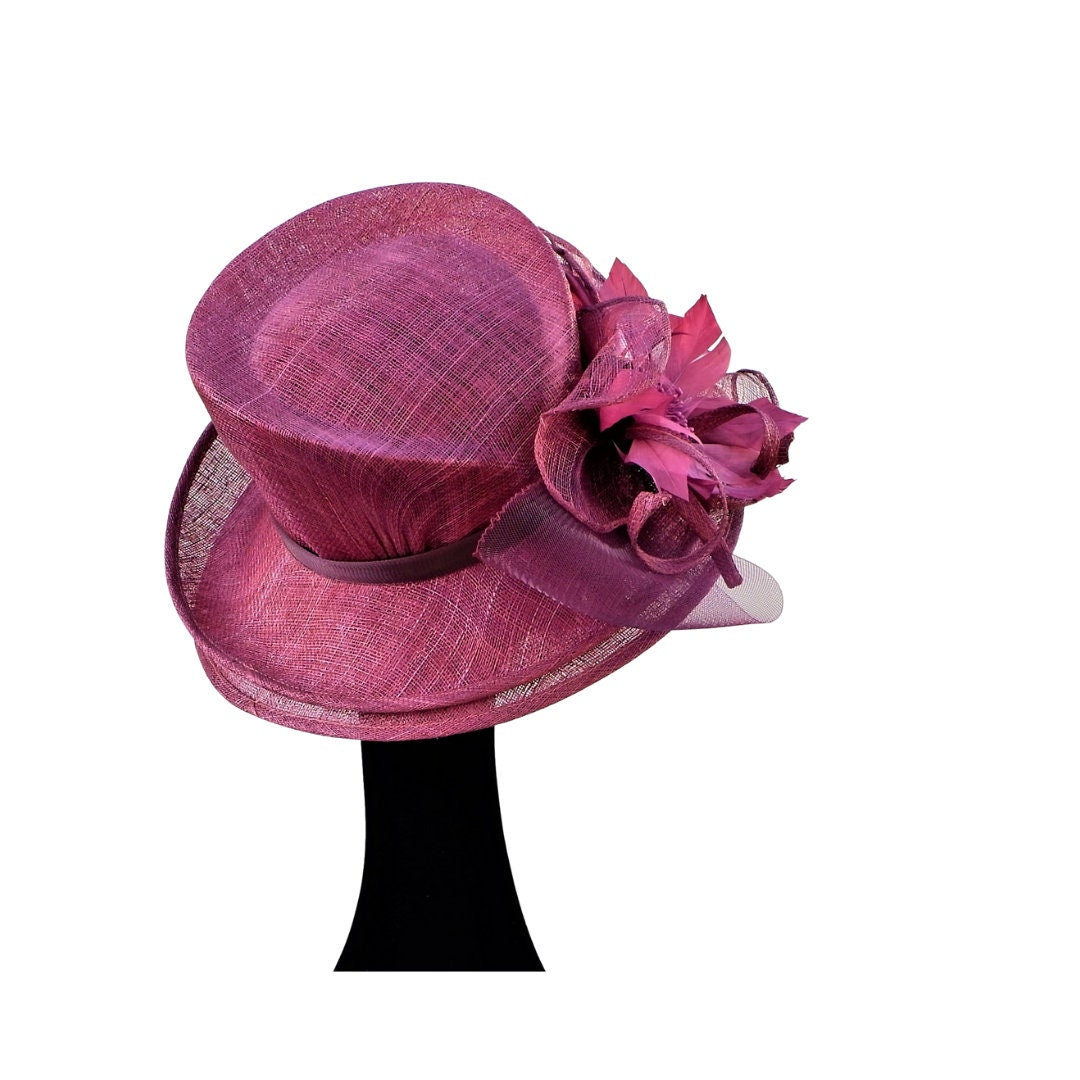 Lima - Emperor purple double brimmed feature hat