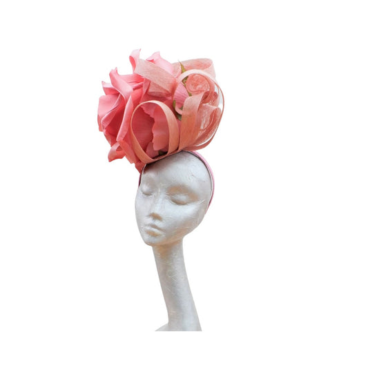 Rosa Large Dusky Pink Rose Fascinator ideal for Royal Ascot