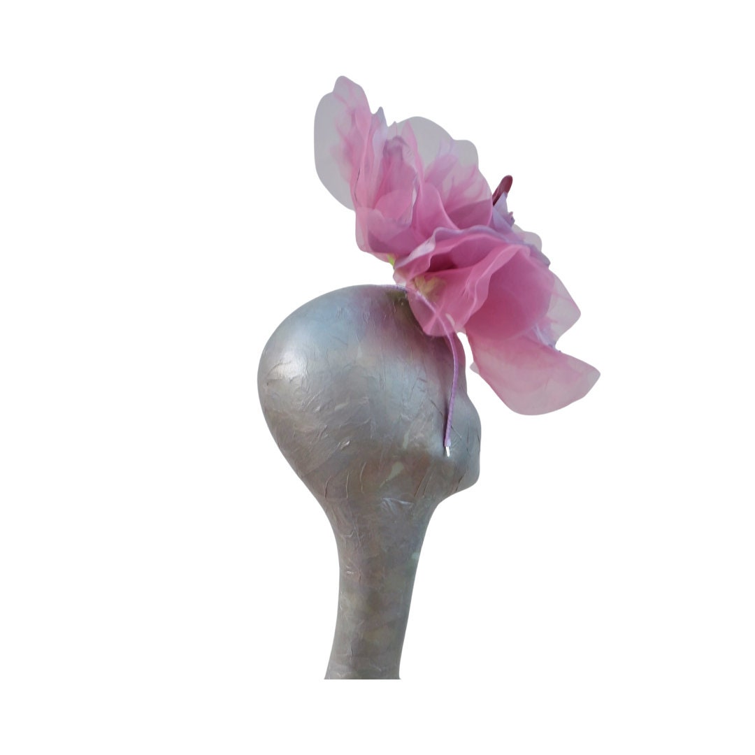 Ava-- Heather Mix silk organza 12 inch flower  fascinator