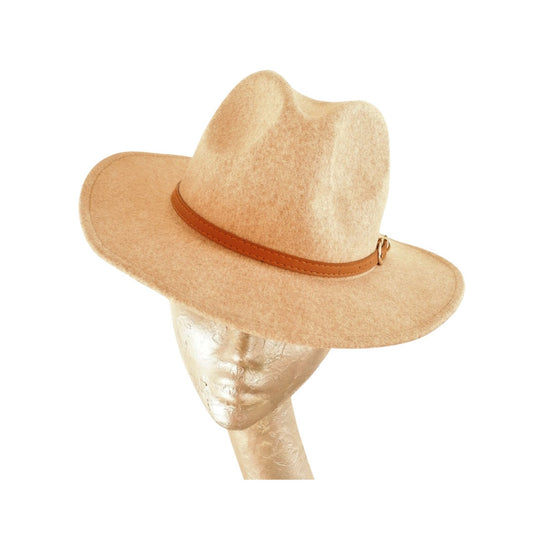 Holt - Oatmeal Felt Flat Brim Flat Brim Fedora