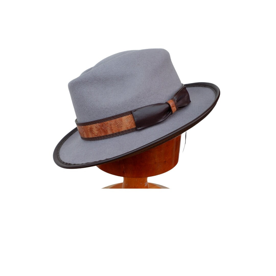 Patrick - Gentleman's 100% Wool Black Fedora Hat