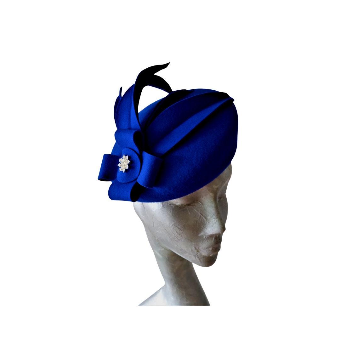 Raphael - Royal Blue Felt Beret