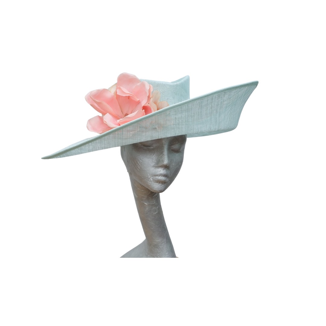 Molly - Duck Egg & Peach Hat
