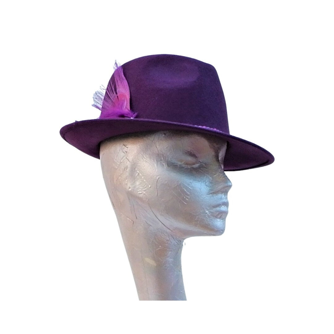 Hadley - Plum Felt Trilby Hat