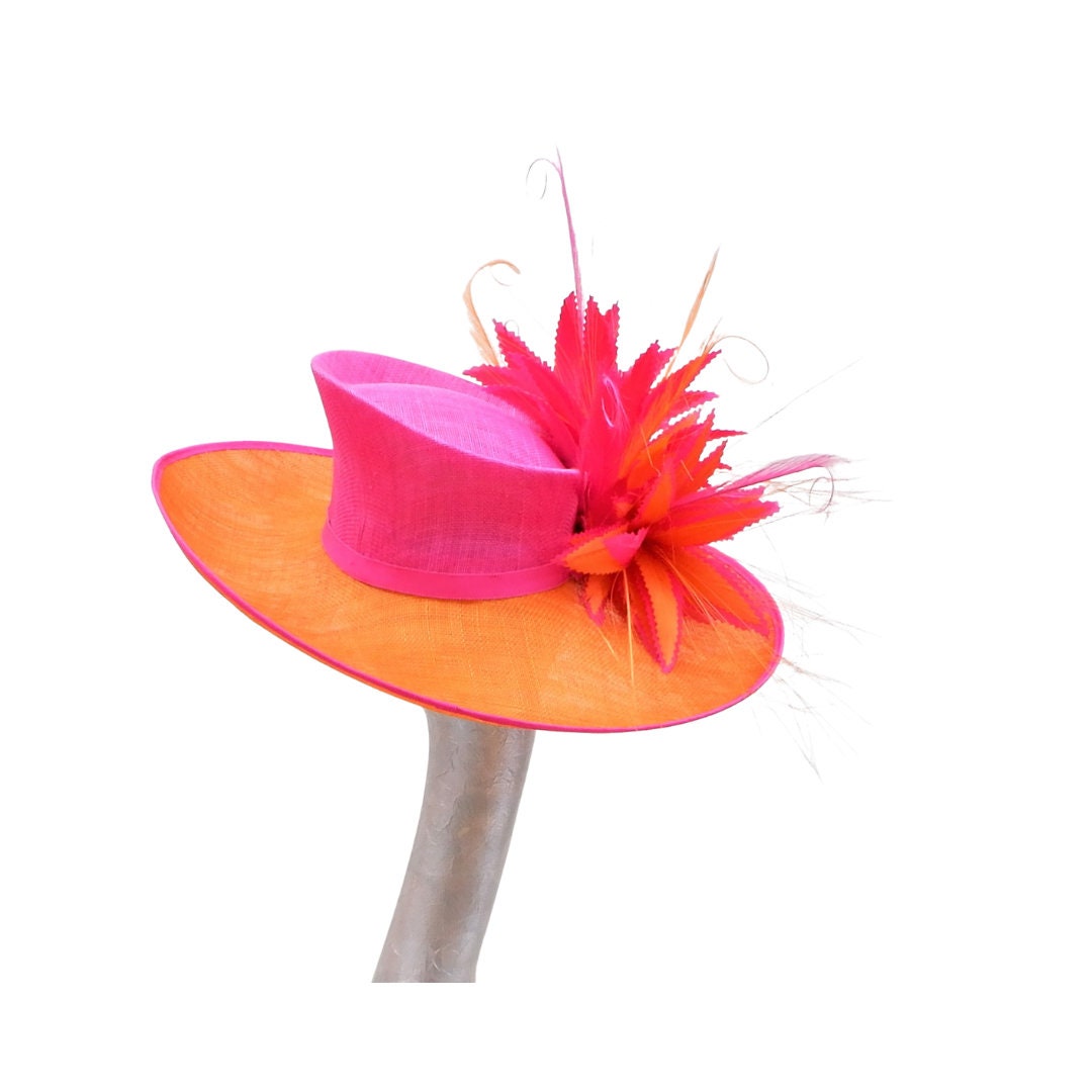 Dune -- Orange & Fuschia feature hat