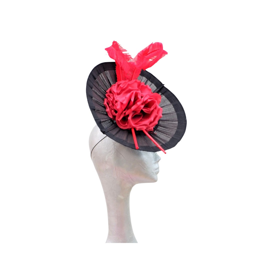 Missouri - Black & Red Buntal Headpiece