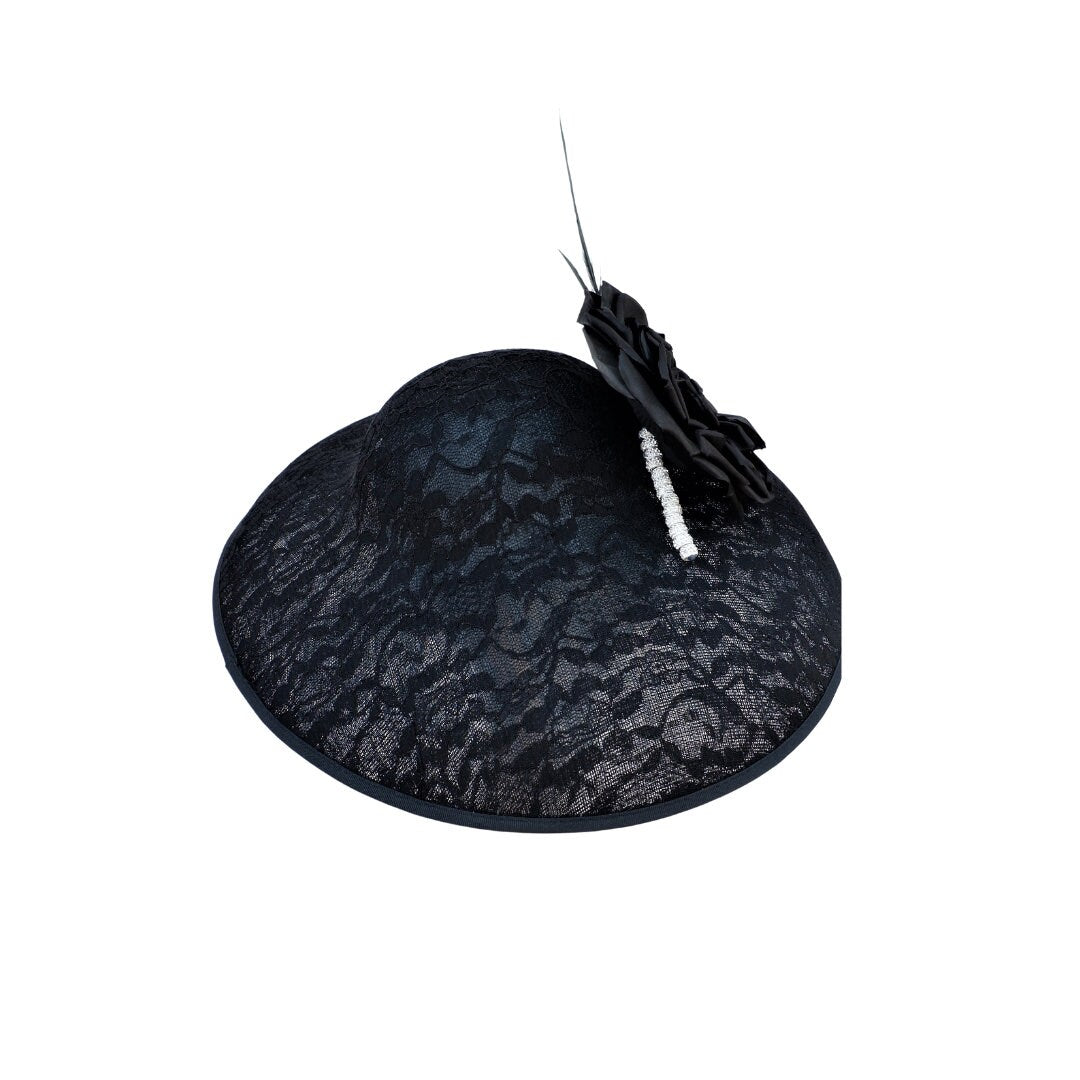 Audrey Black Lace Coolie Hatinator