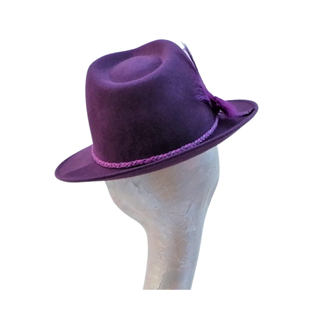 Hadley - Plum Felt Trilby Hat