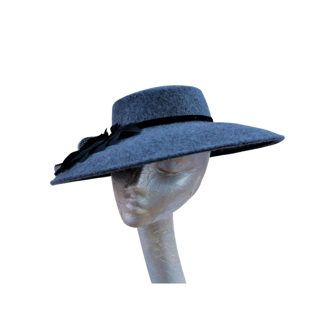 Bainbridge - Grey Mix & Black Felt Hat