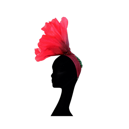 Papaver - Giant over sized Oriental Poppy Headpiece