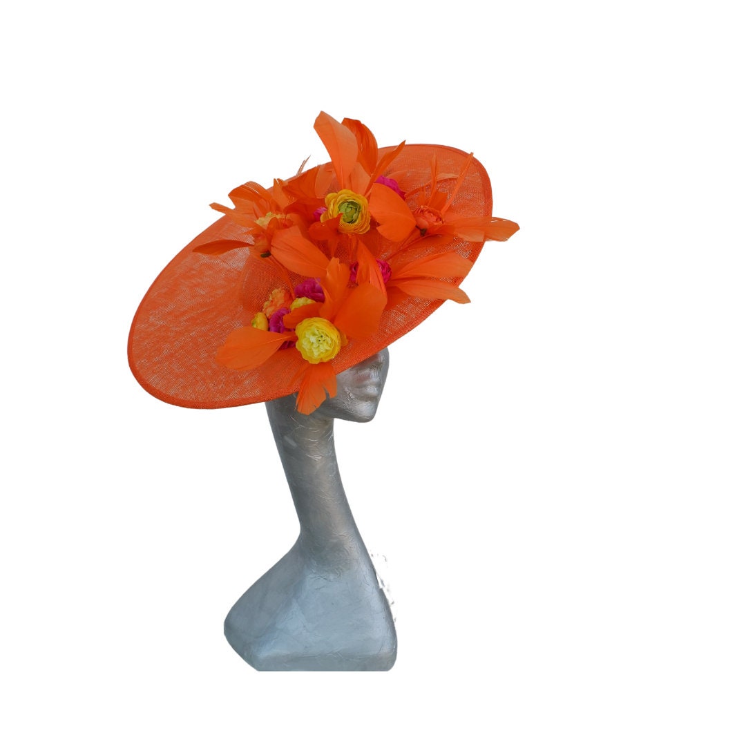 Ranunculus - Orange Sinamay Hatinator