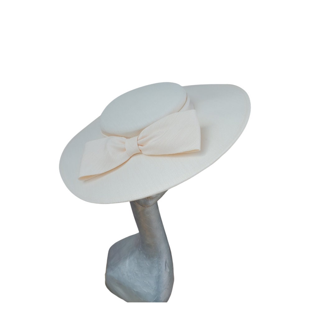 Saffie - Cream silk Boater
