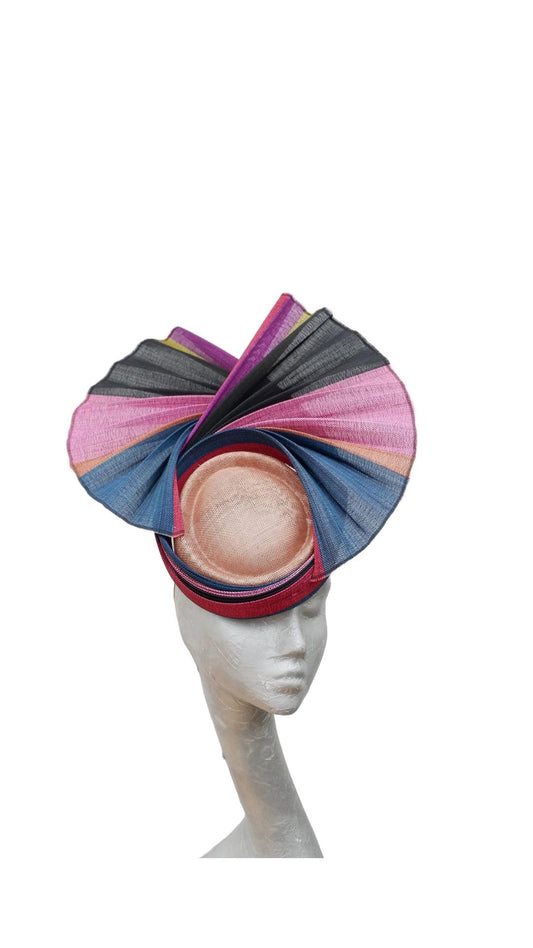 Isla - Nude/Mink & Dark Rainbow Pillbox