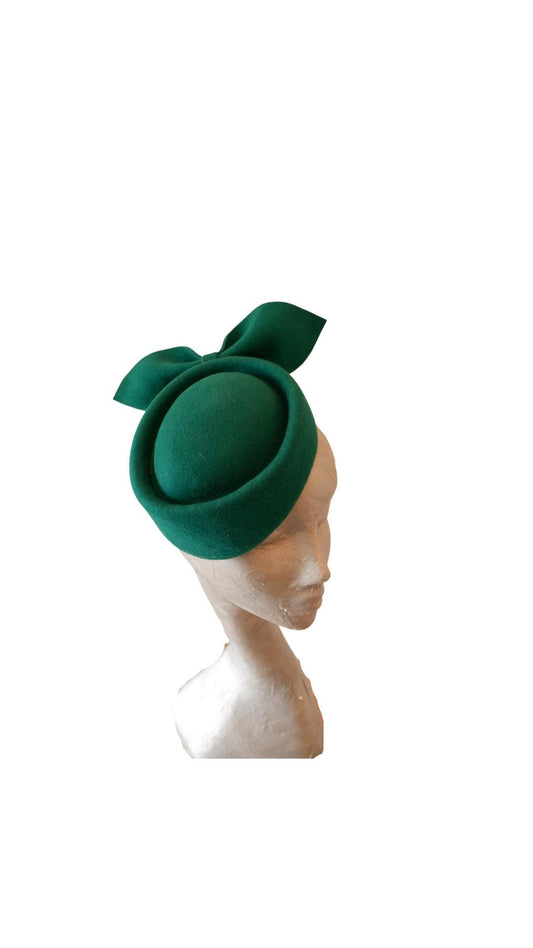 Rolo - Emerald Green felt  percher hat