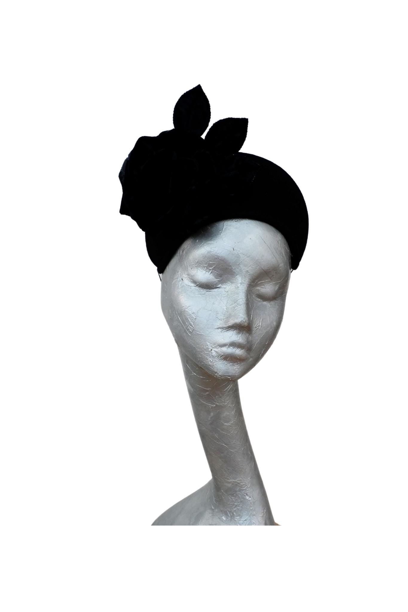 Witton - Black Felt & Velvet crown