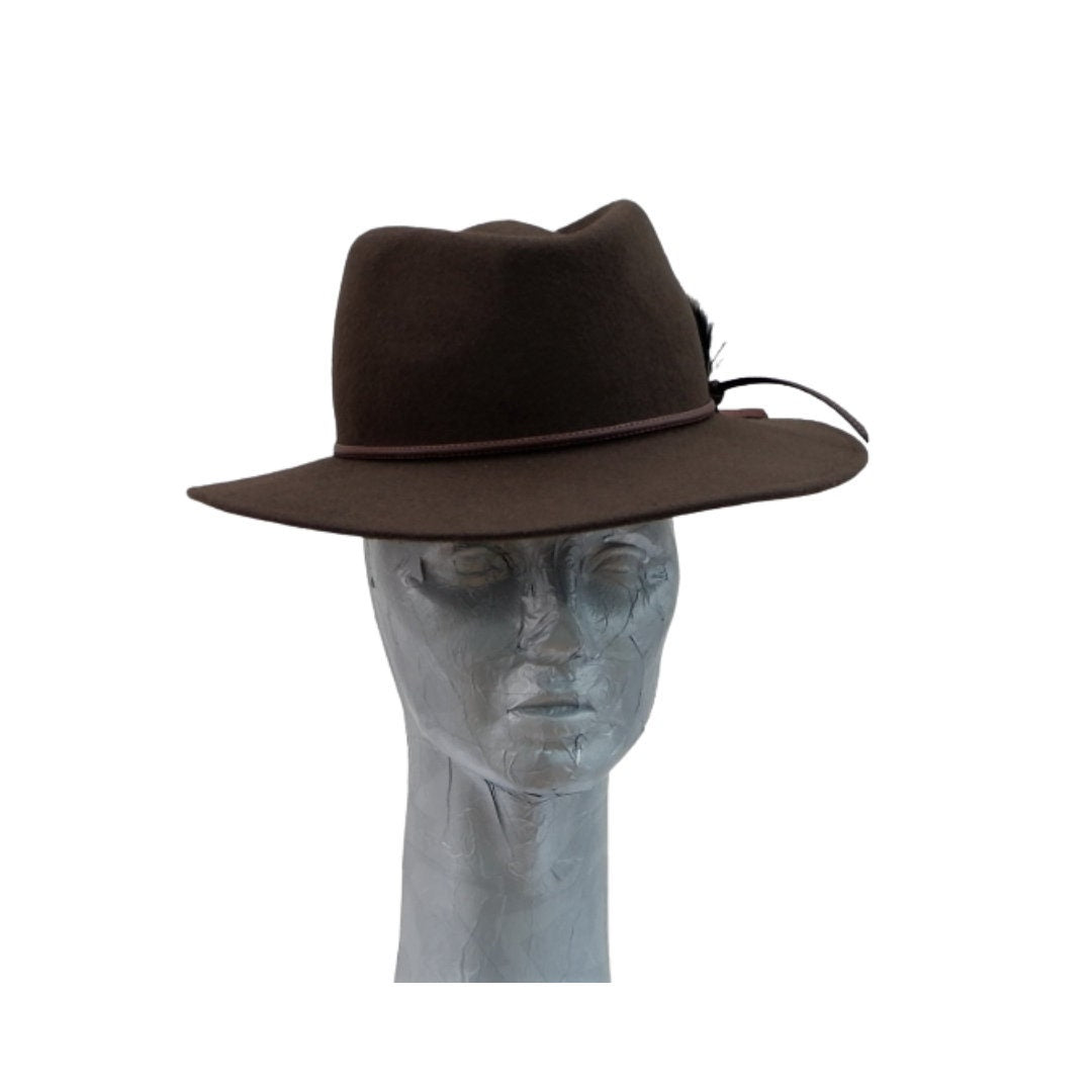 Verona - Gentleman's 100% Wool Brown Fedora