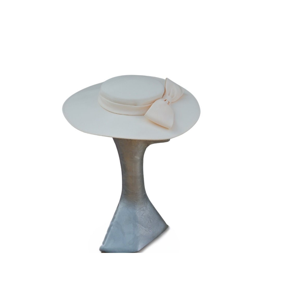 Saffie - Cream silk Boater