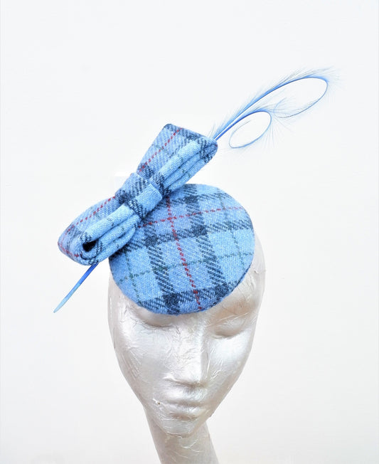 Harris - Blue Harris Tweed Cocktail button base