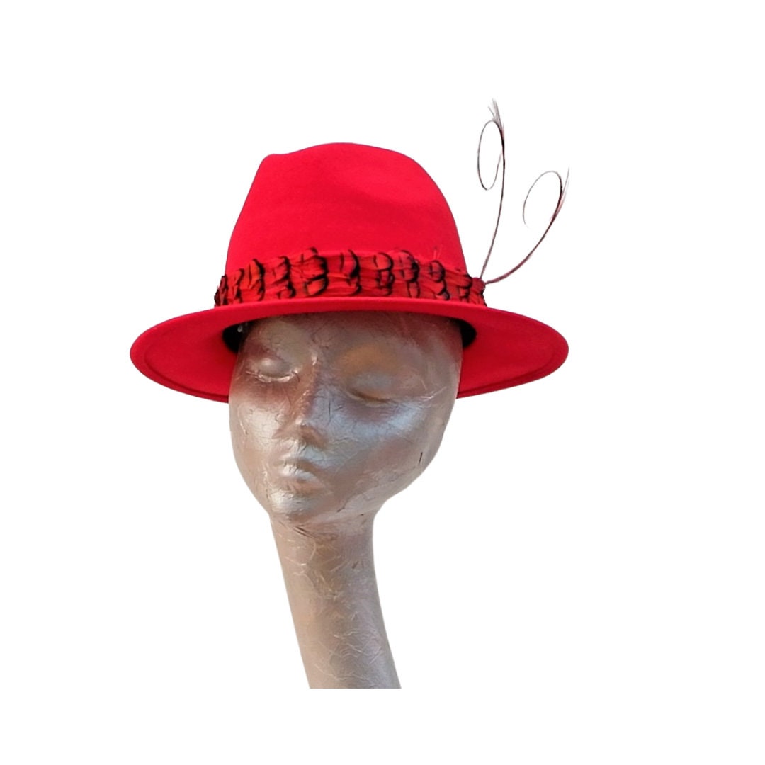 Bailey - Scarlet Red Felt Fedora Hat