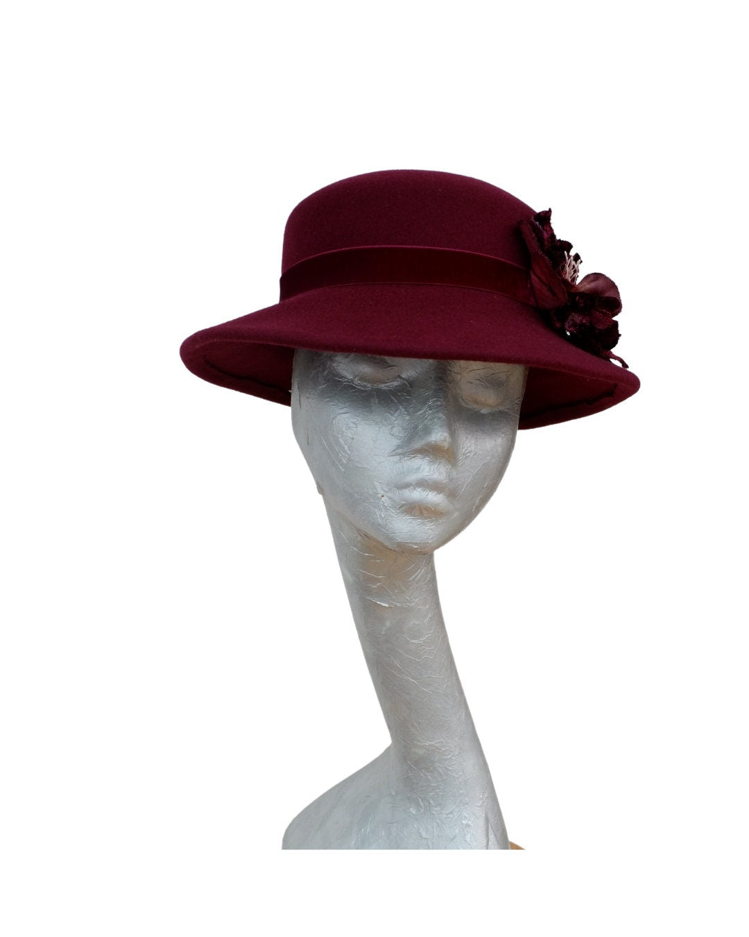 Kim - Wine Felt Hat