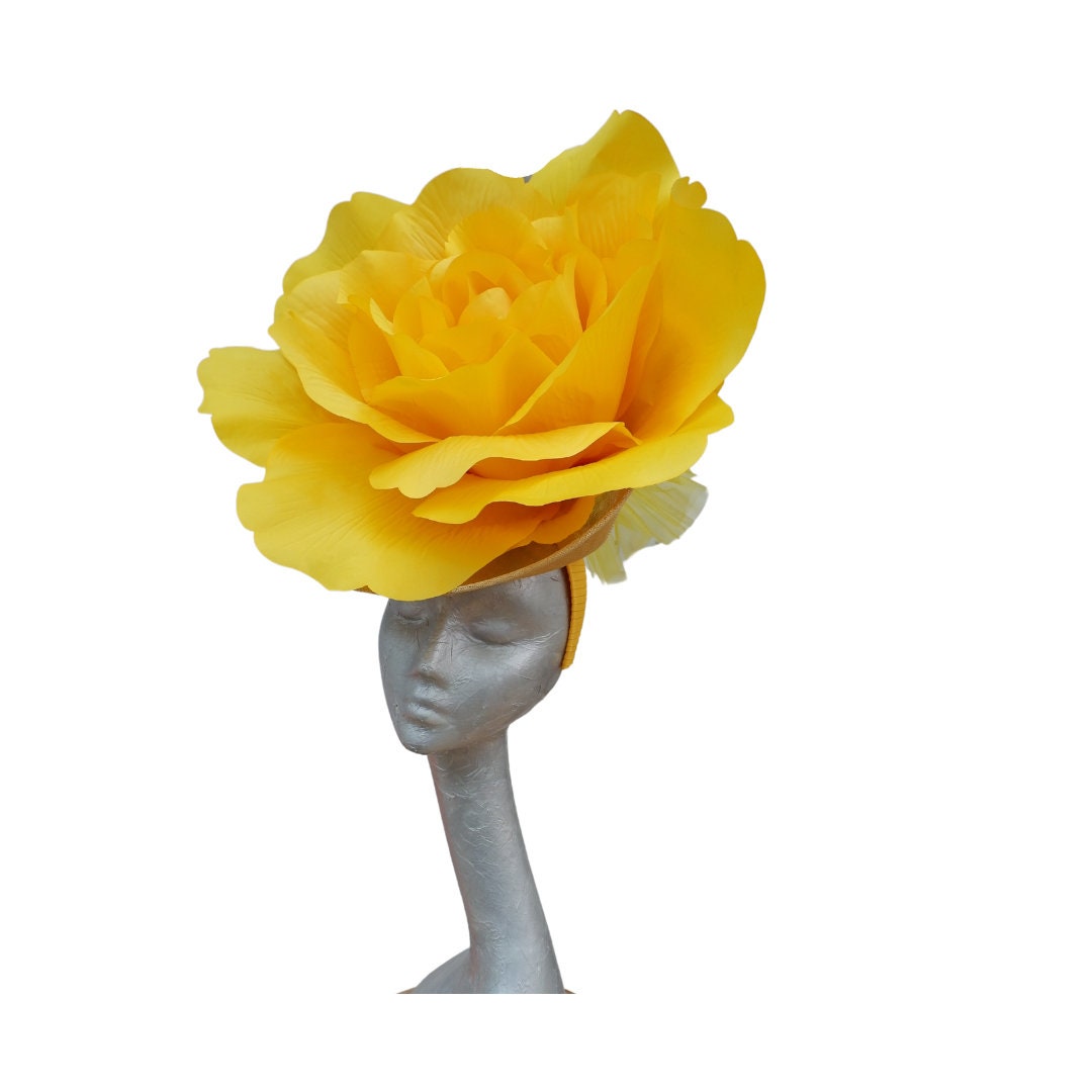 Lizzy 2- Giant oversized 50cm Hot Pink rose headpiece