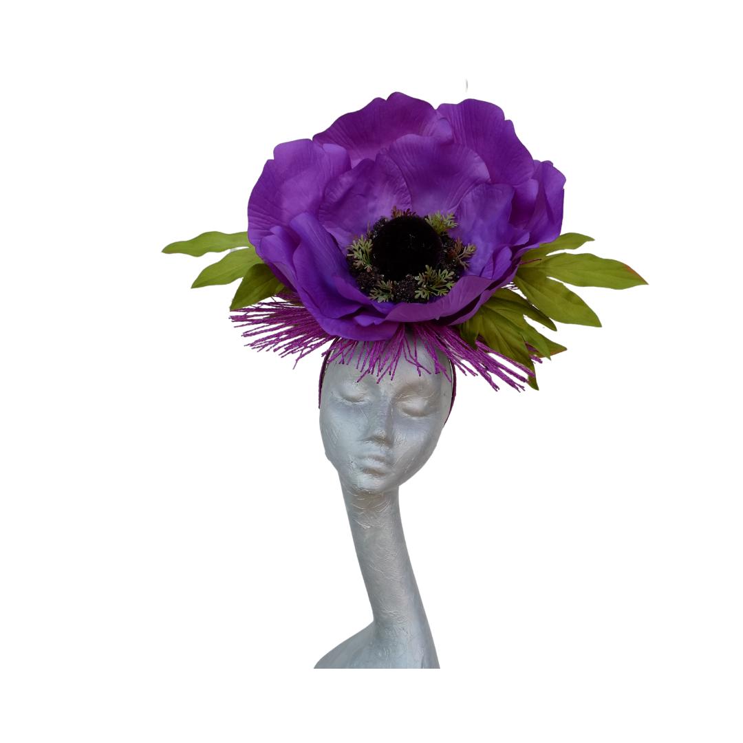 Bliss - Giant Anemone Purple Headpiece