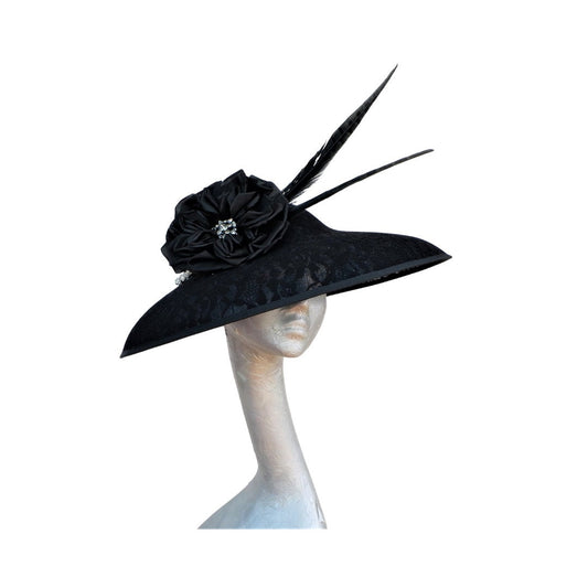 Audrey Black Lace Coolie Hatinator
