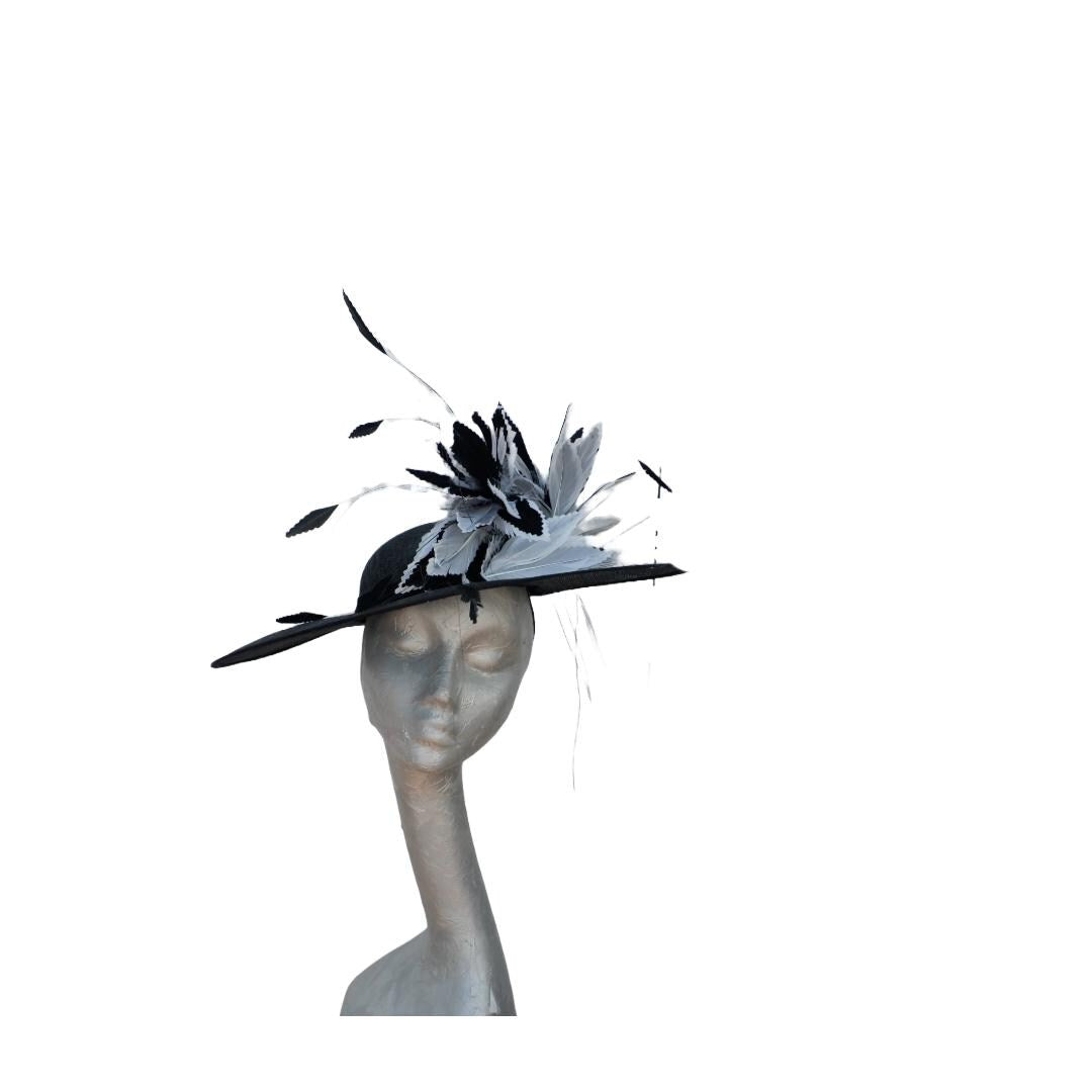 Canberra - Black & White Split brim hat