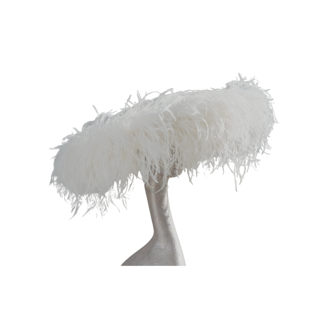 Emma - Extra large Ostrich Feather Hat