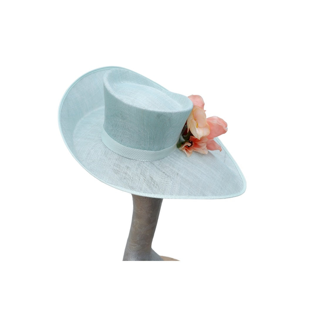 Molly - Duck Egg & Peach Hat