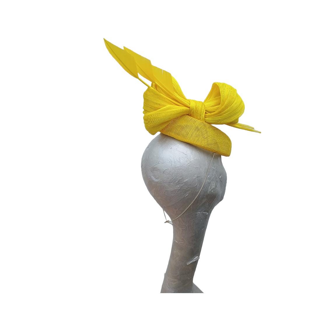 Sicily - Yellow pillbox hat