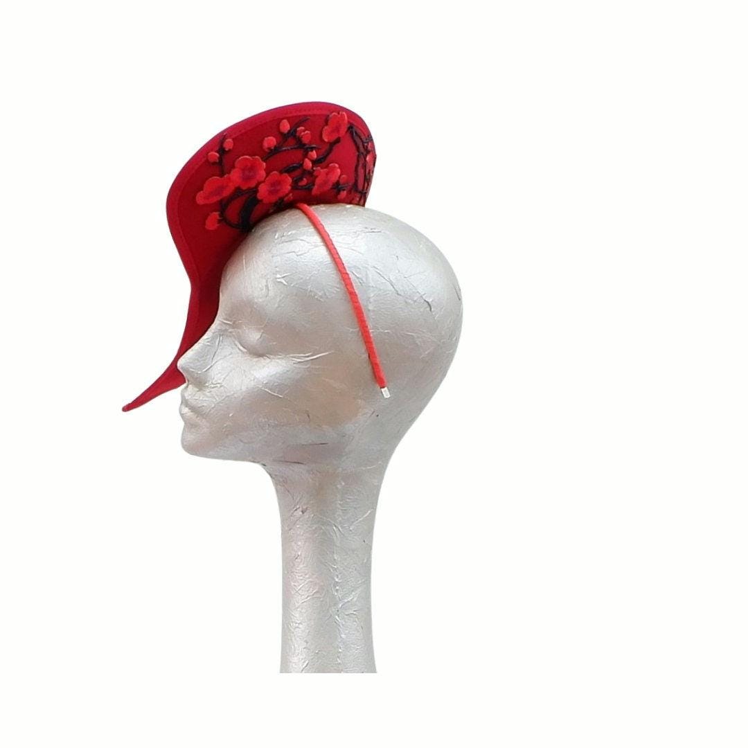 Cherry - Red Cherry Blossom Felt Hatinator