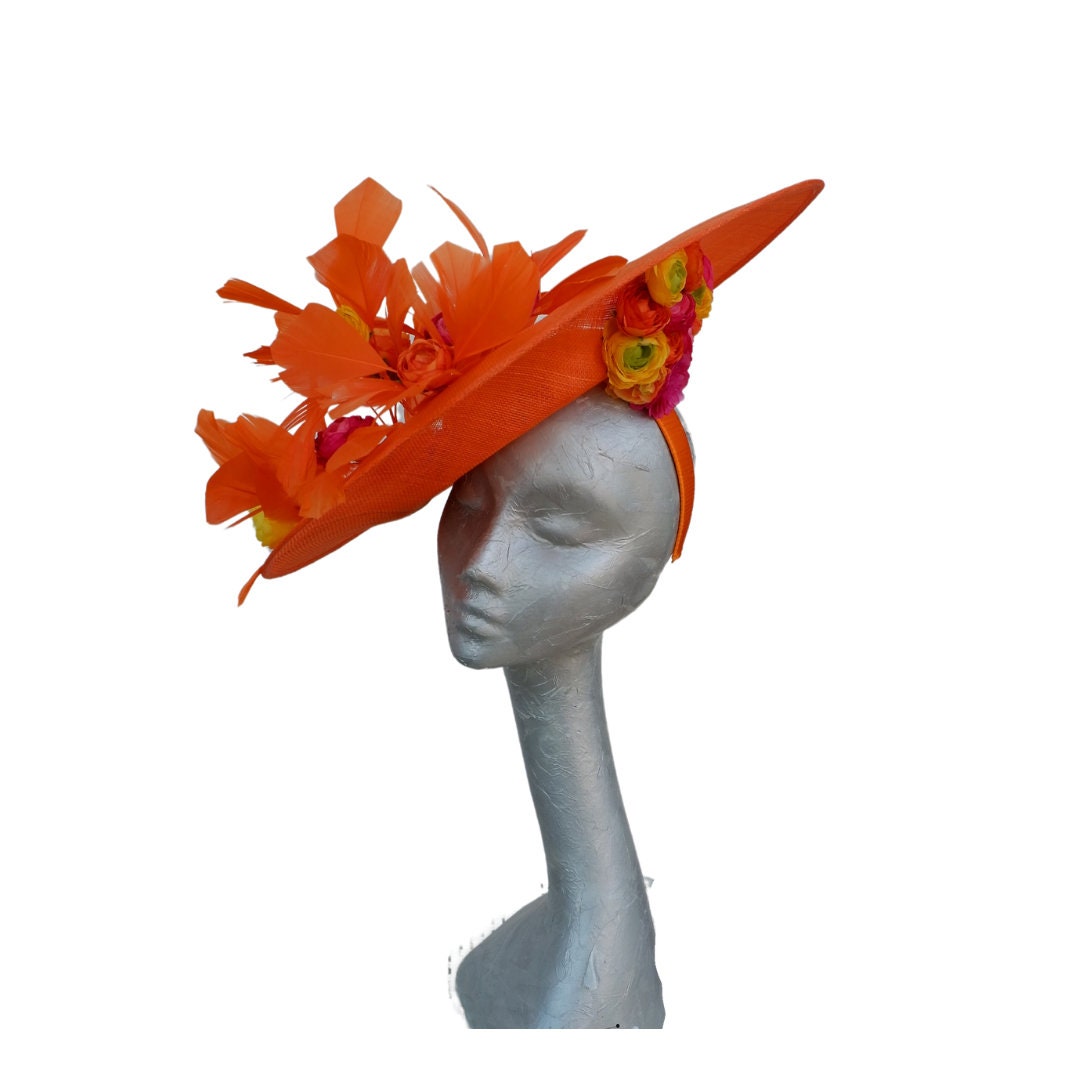 Ranunculus - Orange Sinamay Hatinator