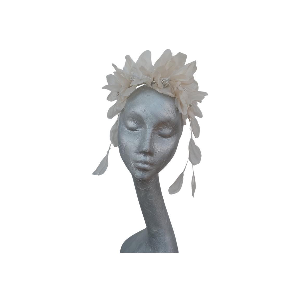 Lamour - Ivory Silk Flower headdress