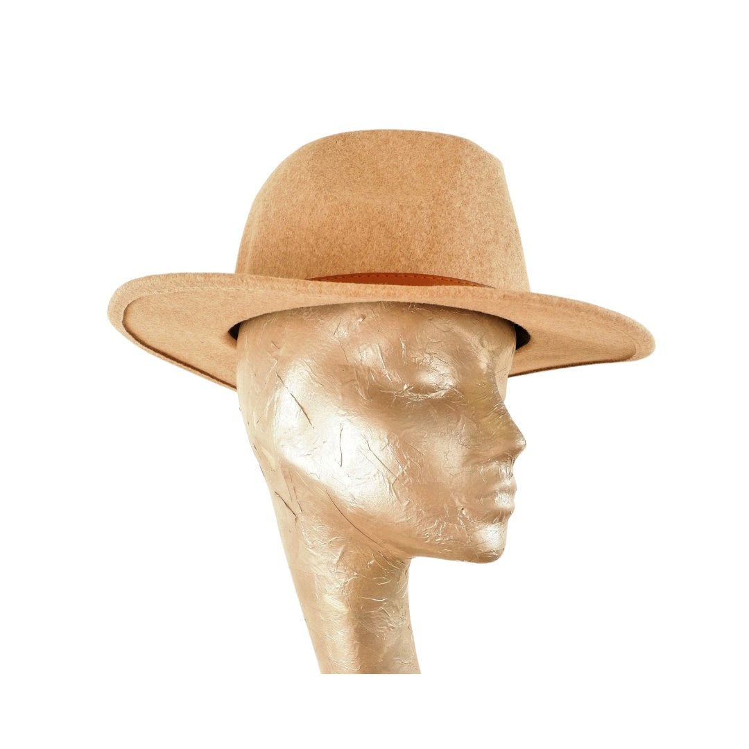Holt - Oatmeal Felt Flat Brim Flat Brim Fedora