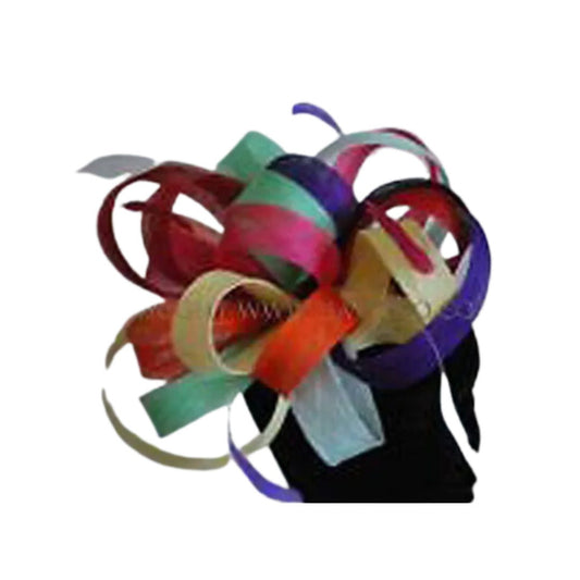 Matilda - Rainbow colours loopy fascinator