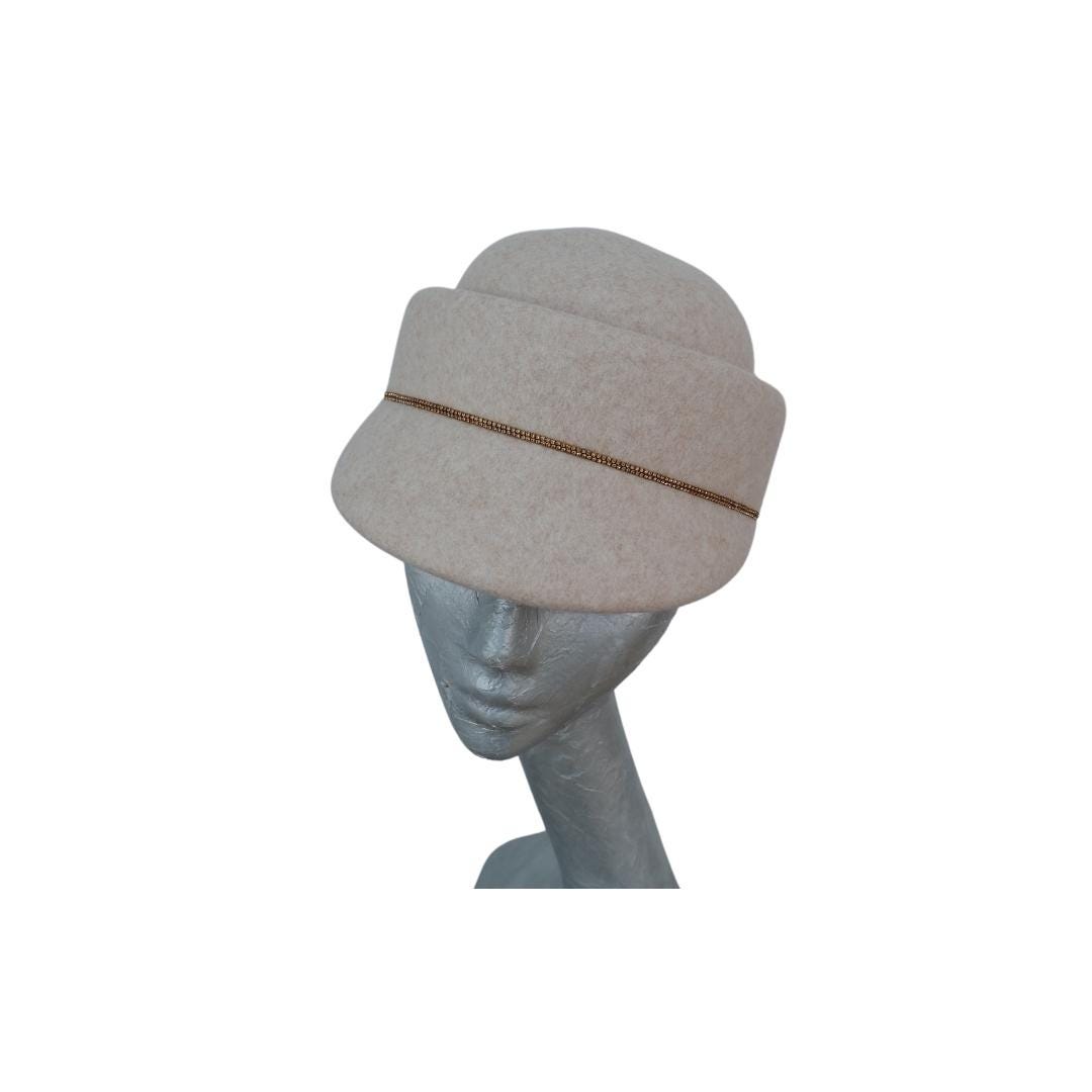 Dante - Felt Structured hat Beige fleck