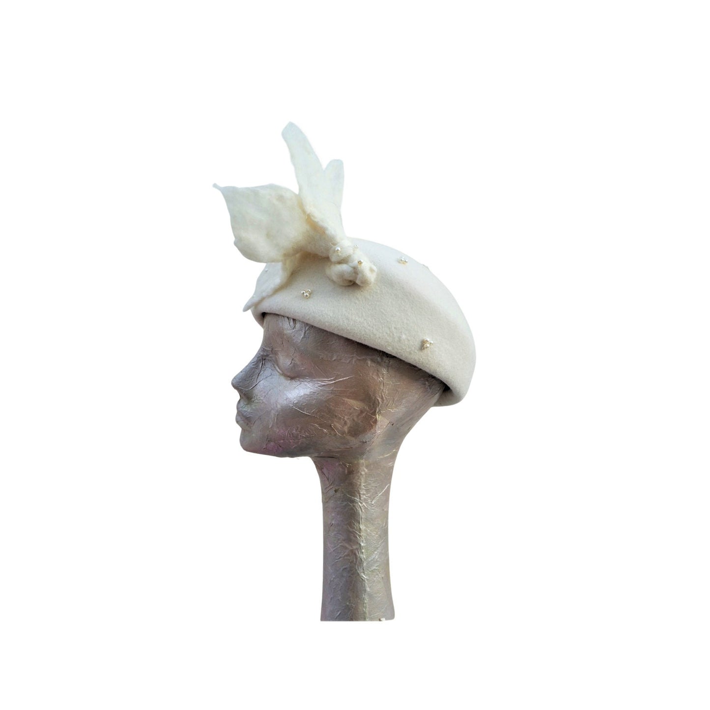 Dixie - Ivory Felt Beret