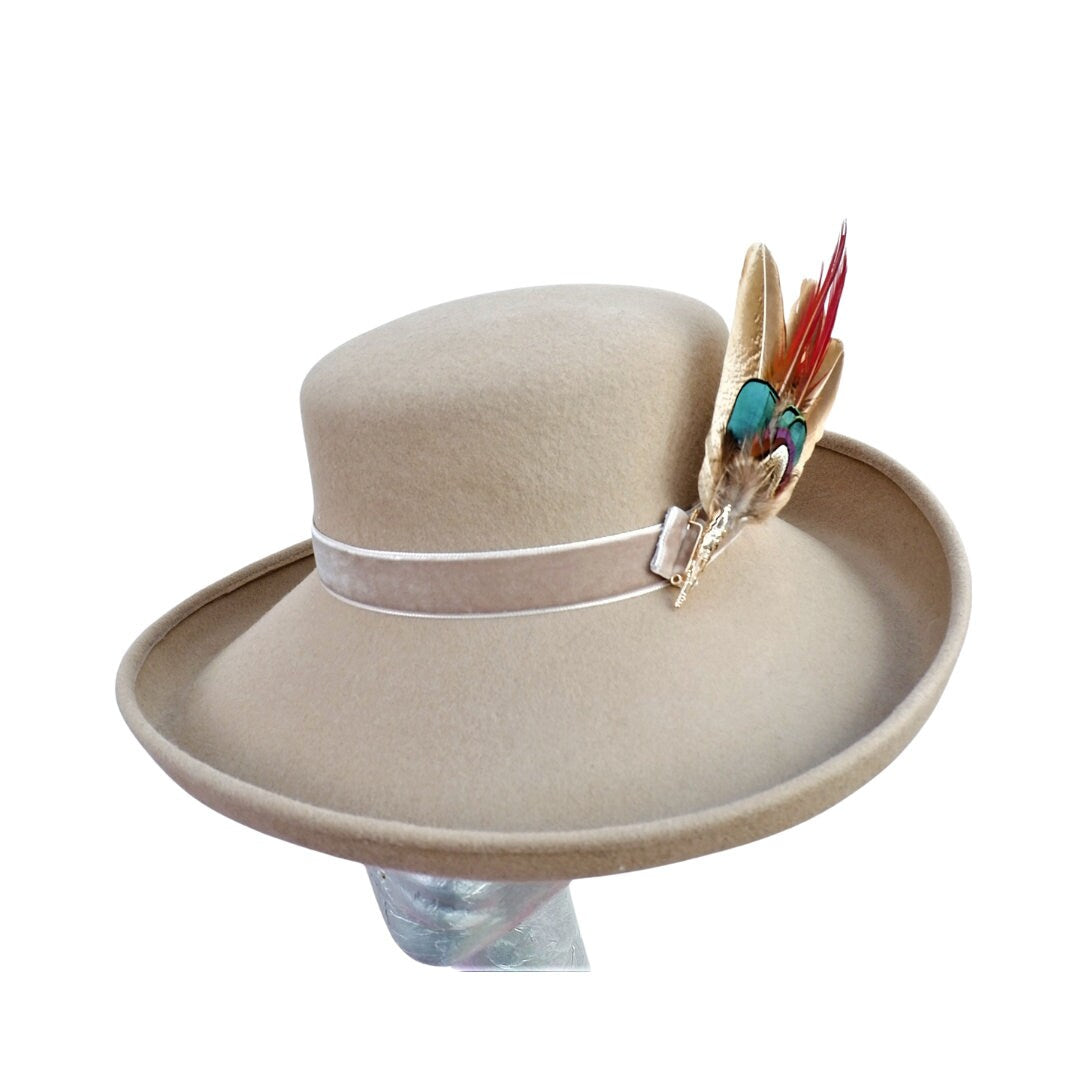 Sophia- Camel Felt Hat