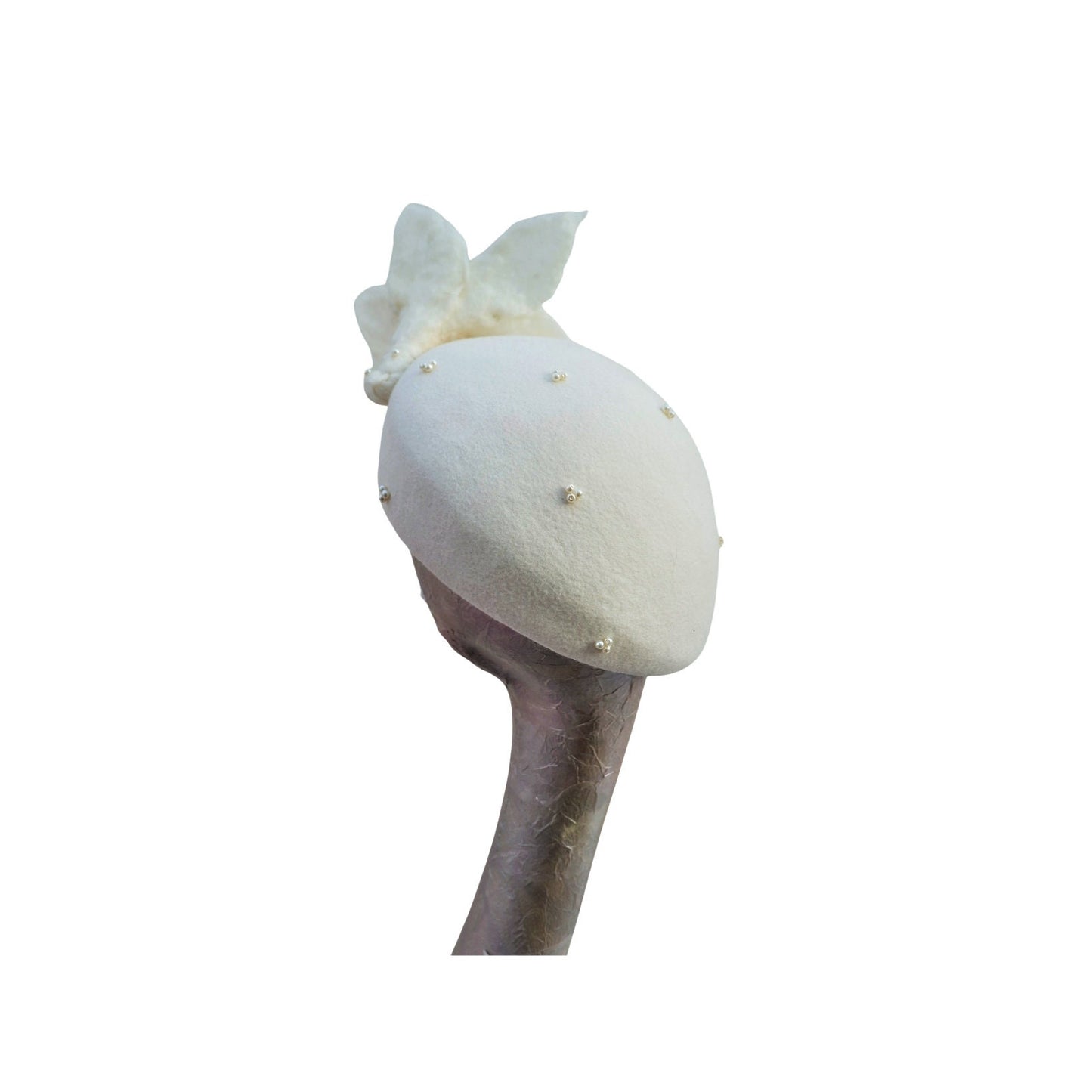 Dixie - Ivory Felt Beret